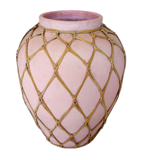 ST10002 VASO TERRACOTTA CON RETE CM 34X43 H